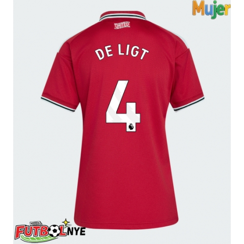 Camiseta Manchester United Matthijs de Ligt #4 Primera Equipación para mujer 2026-27 manga corta